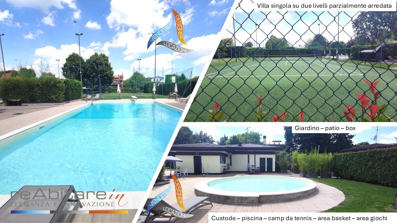 Accogliente VILLA SINGOLA parzialmente arredata - in residence con portineria, club house, piscina, tennis, area basket ed area giochi bimbi.