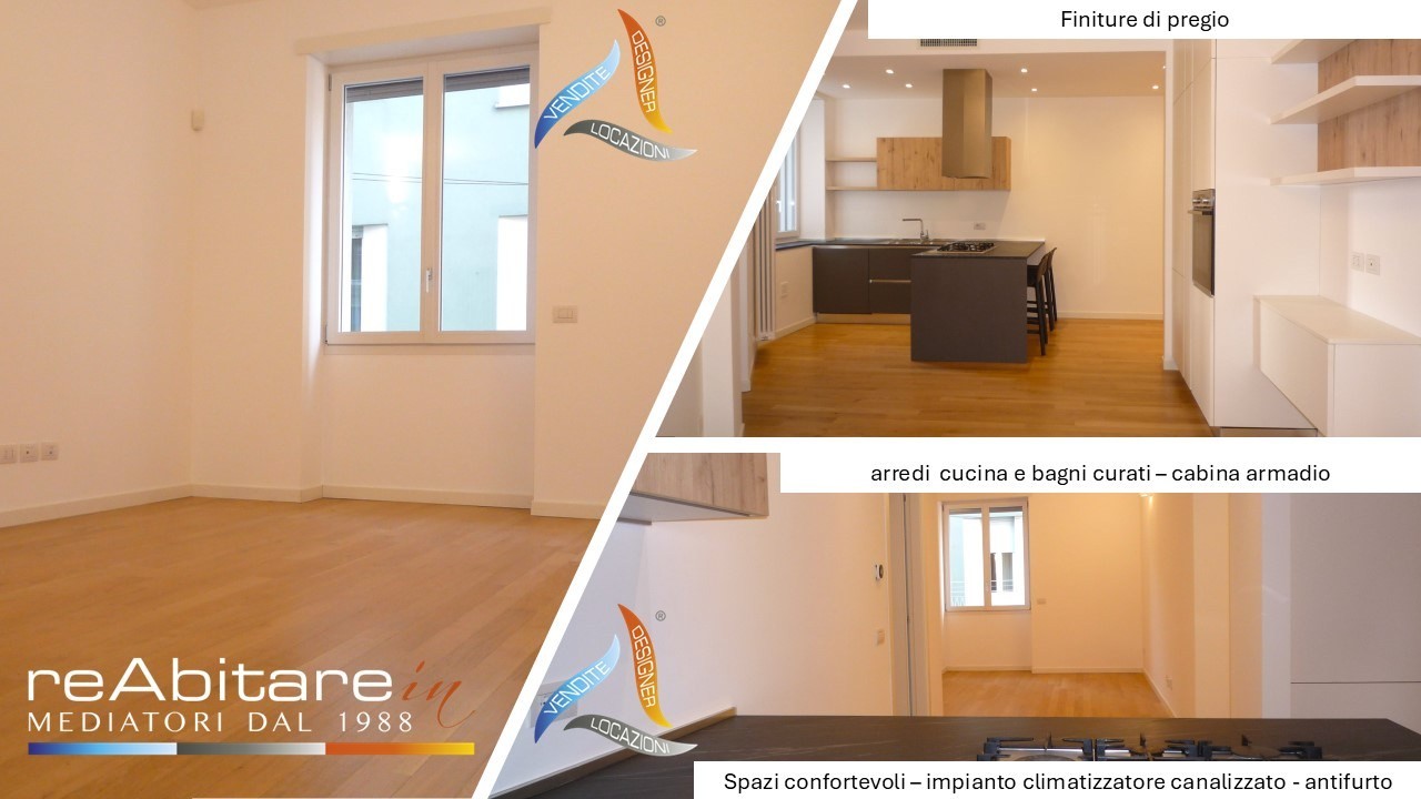 Elegante ed ampio TRILOCALE con arredi e finiture di pregio